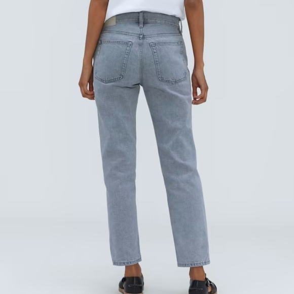 NWT Everlane The Relaxed Straight Denim Jeans 29 Gray Button Fly Organic Cotton - Picture 2 of 10